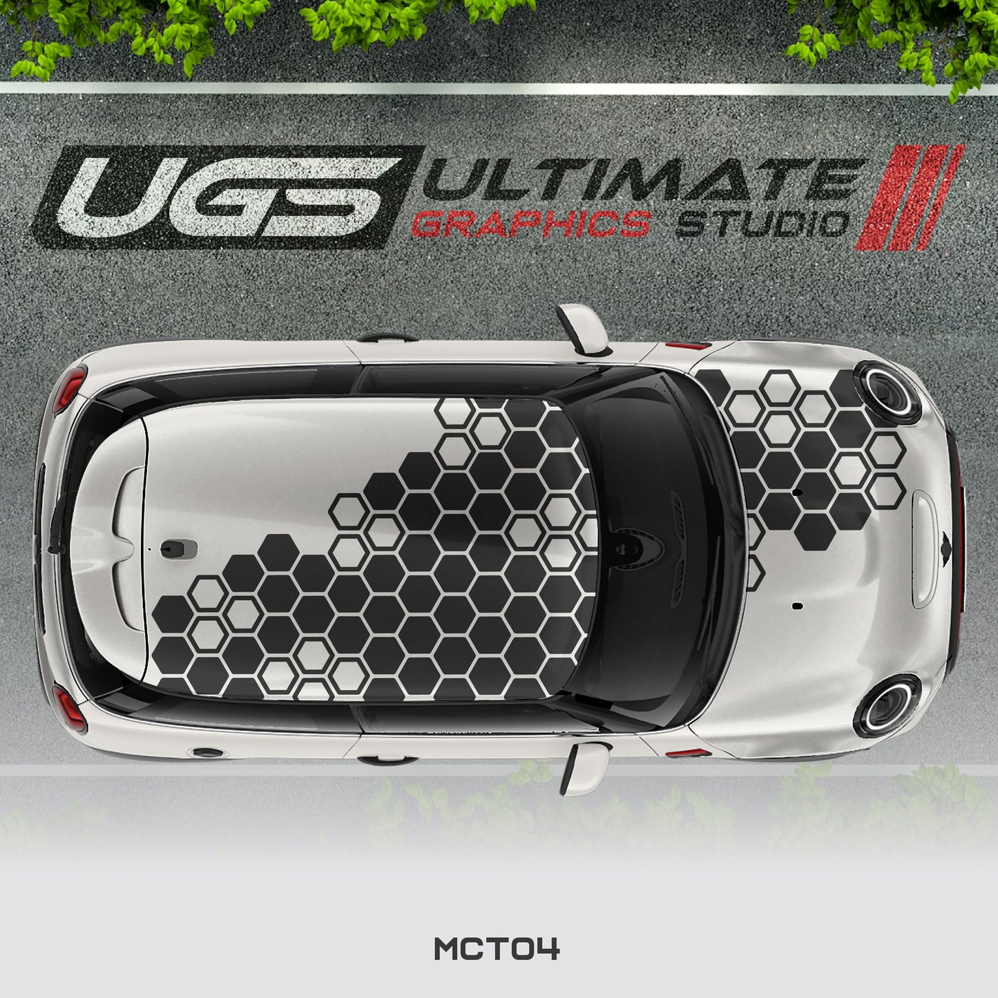 Mini Cooper Top Honeycomb Graphics