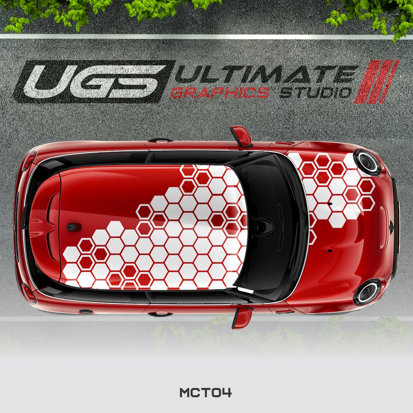 Mini Cooper Top Honeycomb Graphics