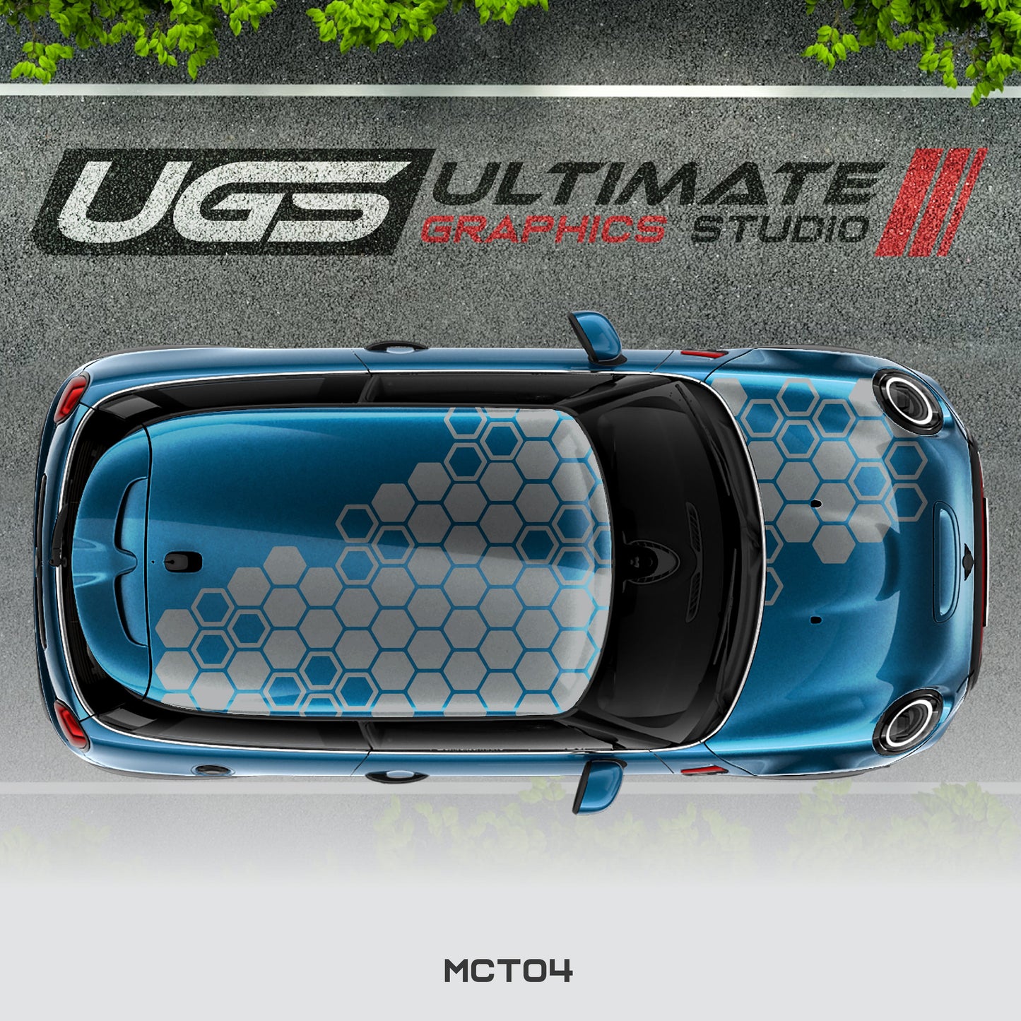 Mini Cooper Top Honeycomb Graphics
