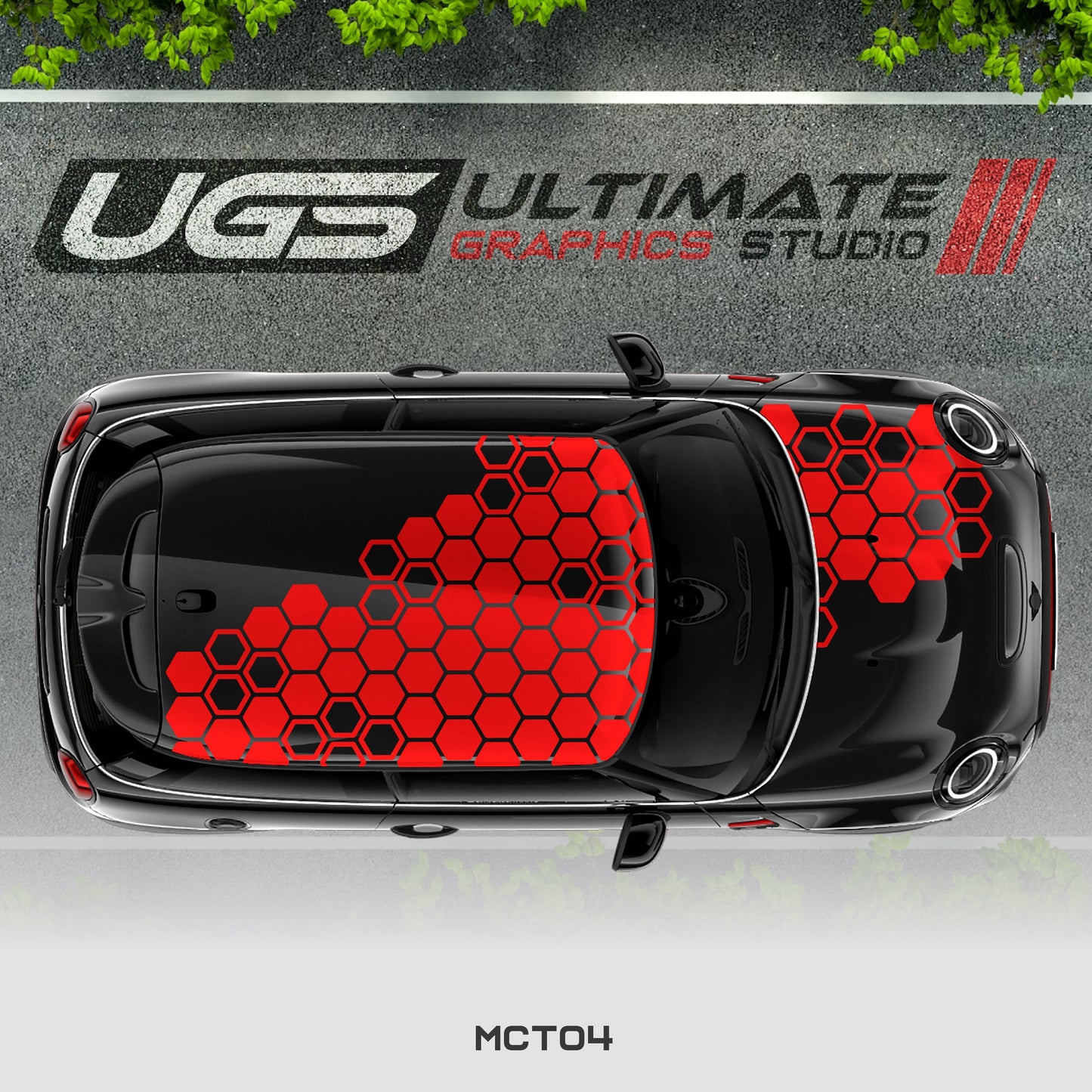 Mini Cooper Top Honeycomb Graphics