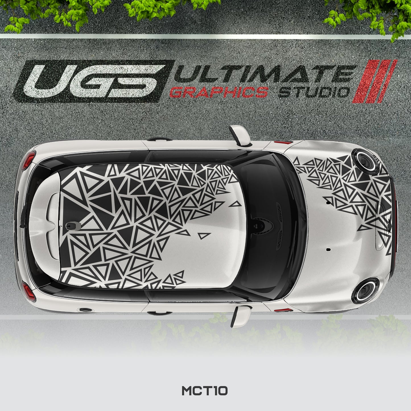 Mini Cooper Top Abstract Pattern Graphics