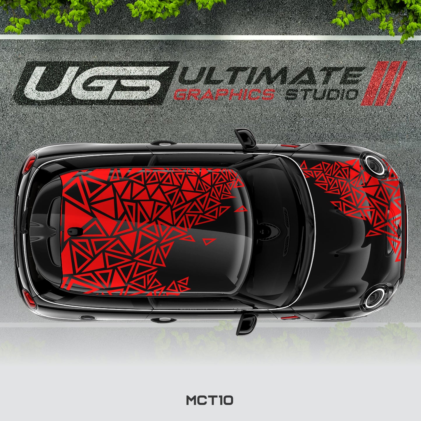 Mini Cooper Top Abstract Pattern Graphics