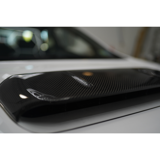JDMuscle [22-25 WRX] Tanso Carbon Fiber Hood Scoop Cover V1