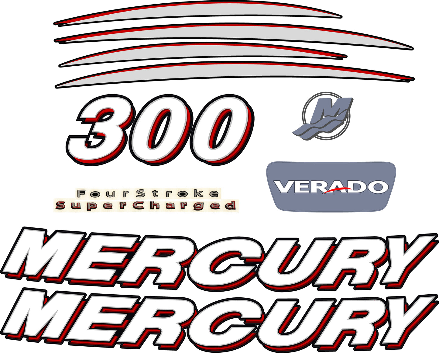 Replacement Decal Kit for Mercury Verado