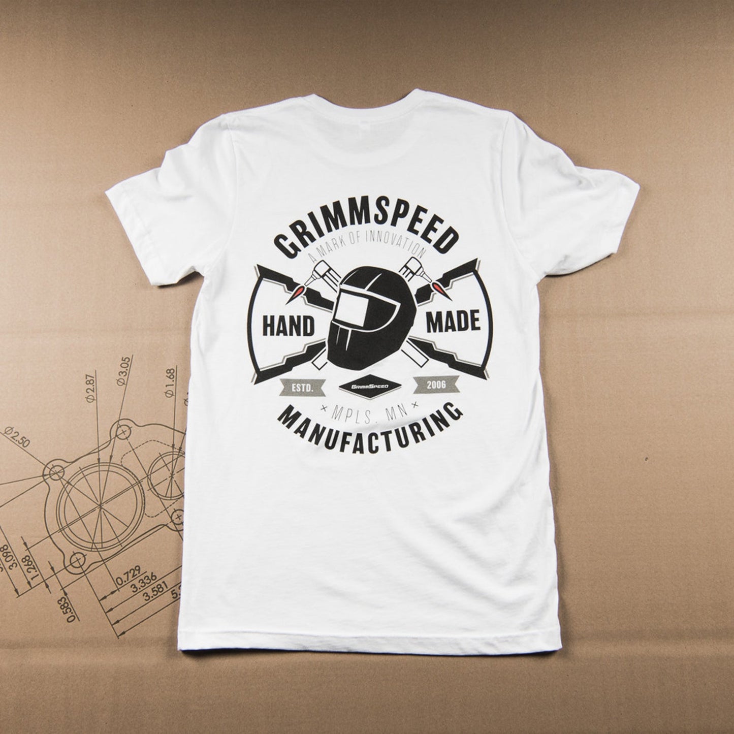 GrimmSpeed MFG "Hand-Made" T-Shirt Fitted - White GRM058156