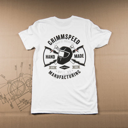 GrimmSpeed MFG "Hand-Made" T-Shirt Fitted - White GRM058156