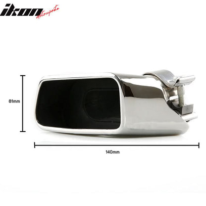 Universal Exhaust Muffler Pipe Tips Chrome Stainless Steel Pair 2PC