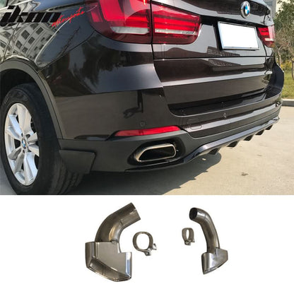 2014-2017 BMW F15 X5 Base MP Style Rear Kits + Muffler Tips S/S Chrome