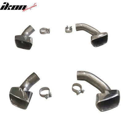 2014-2017 BMW F15 X5 Base MP Style Rear Kits + Muffler Tips S/S Chrome