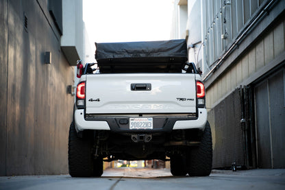 Roof Top Tent mounted on the Universal MTO Series Mid-Size Truck Bed Rack