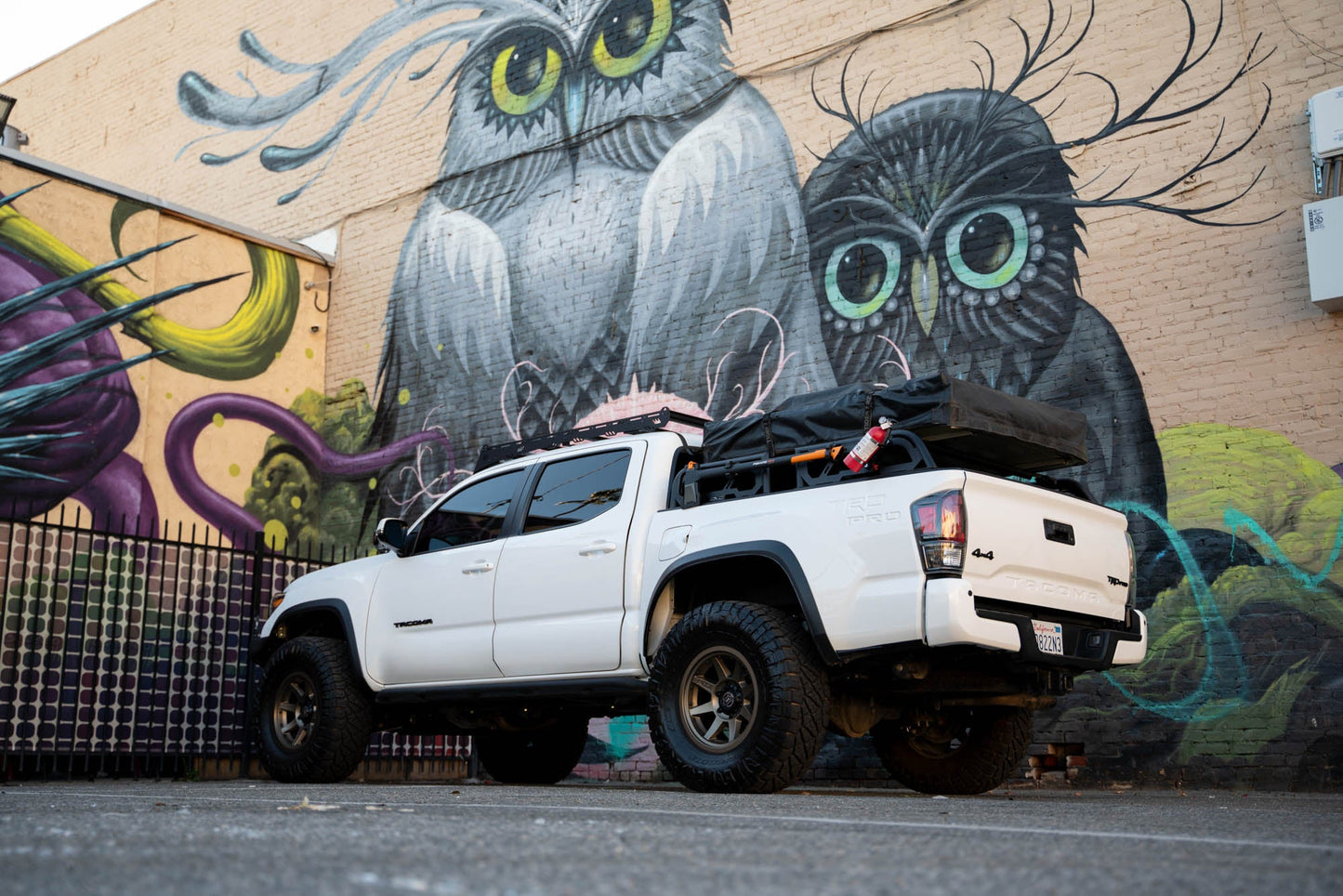 Universal MTO Series Mid-Size Truck Bed Rack installed on tacoma