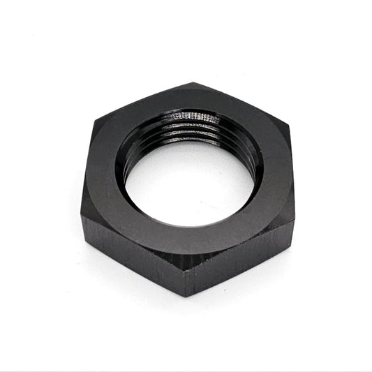 -12AN Male AN Flare Bulkhead Adapter Nut, Black Hard Anodized Aluminum