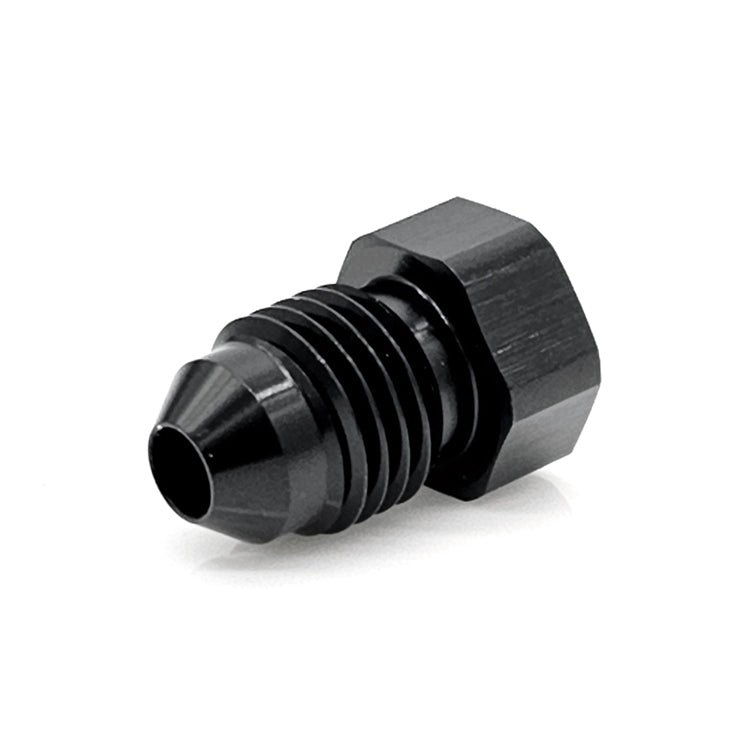 -3AN AN Flare Hex Plug, 6061 Aluminum, Black Hard Anodized