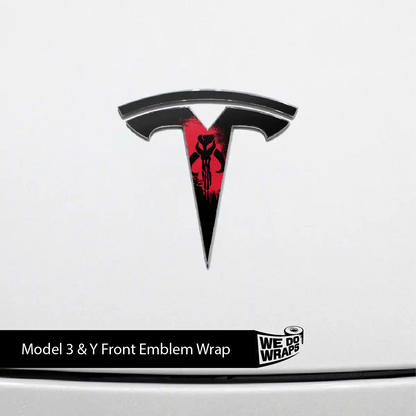Mythosaur Tesla Emblem Decals (Front + Back) | Model Y