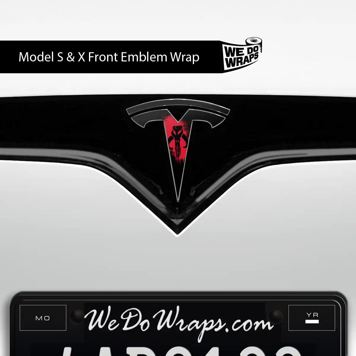 Mythosaur Tesla Emblem Decals (Front + Back) | Model X