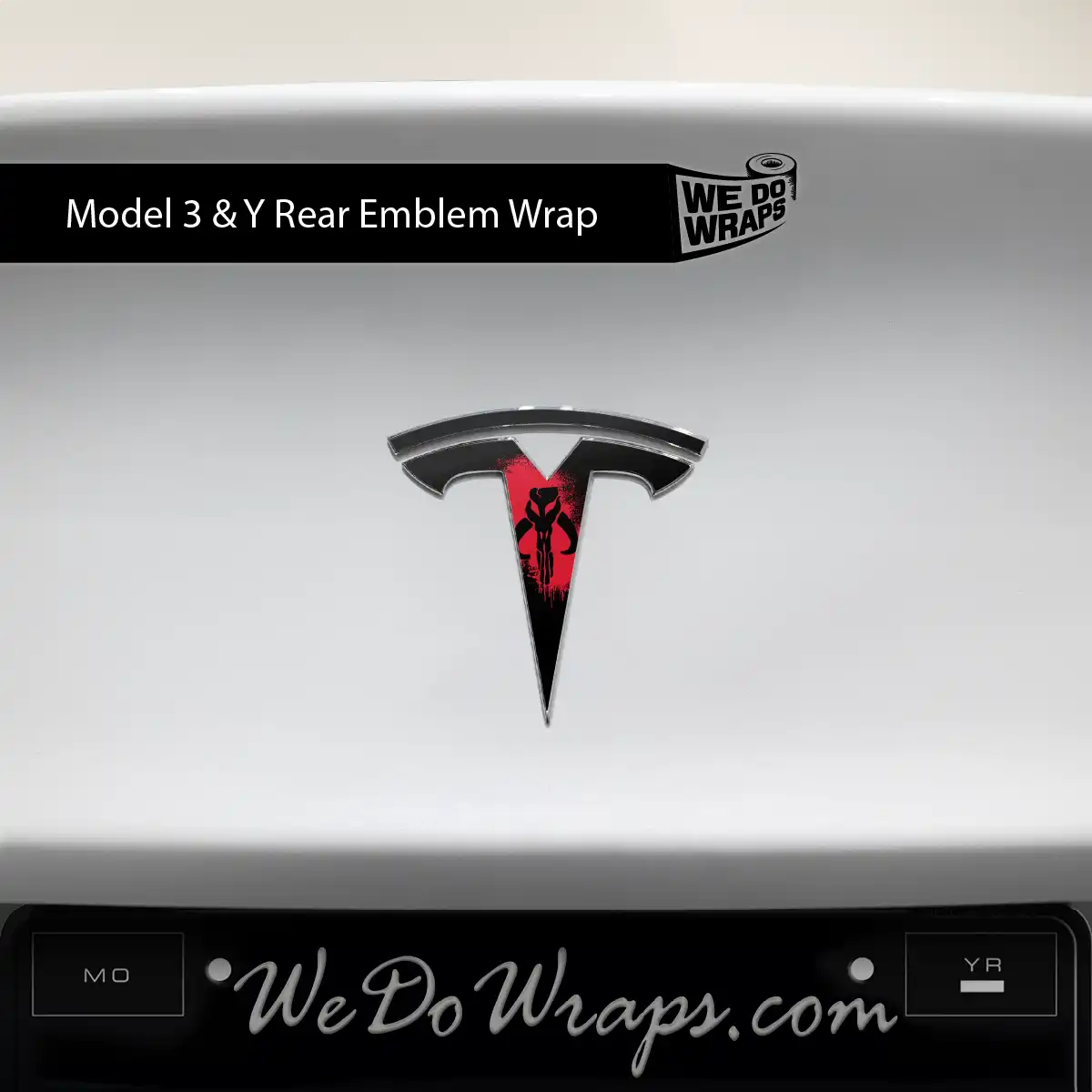 Mythosaur Tesla Emblem Decals (Front + Back) | Model Y