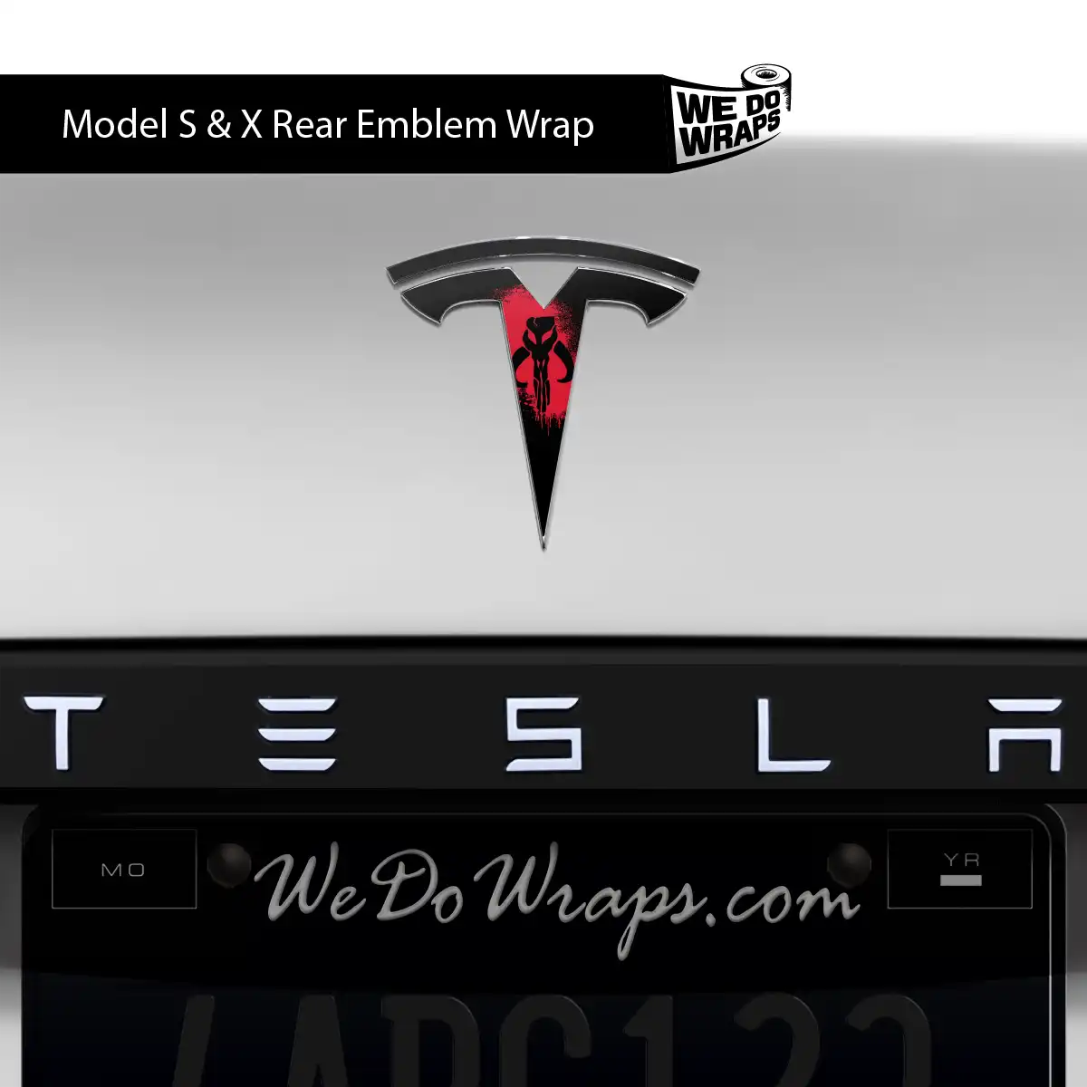 Mythosaur Tesla Emblem Decals (Front + Back) | Model S