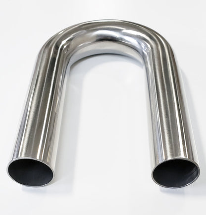 1.250" OD 16ga 180° Mandrel Bend - Polished OD - 6061 Aluminum - (1.875" CLR / 6.000" Legs)