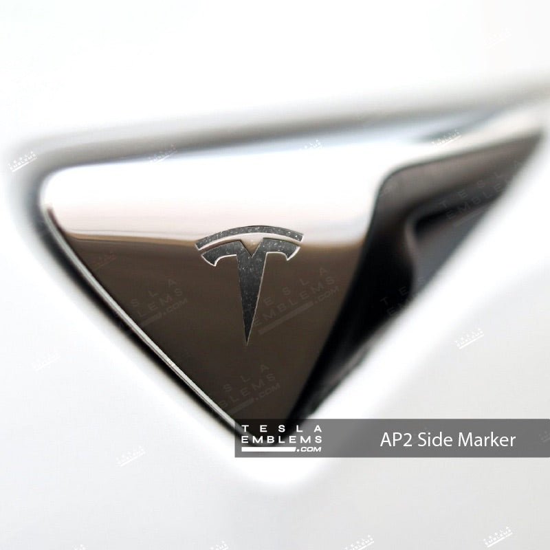 3M Matte Black Metallic Tesla Autopilot Camera Side Marker Decals (2pcs)