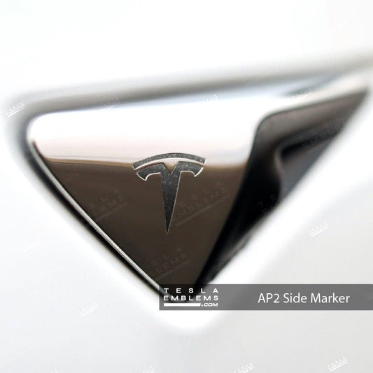 3M Matte Black Metallic Tesla Side Marker Decals (2pcs)