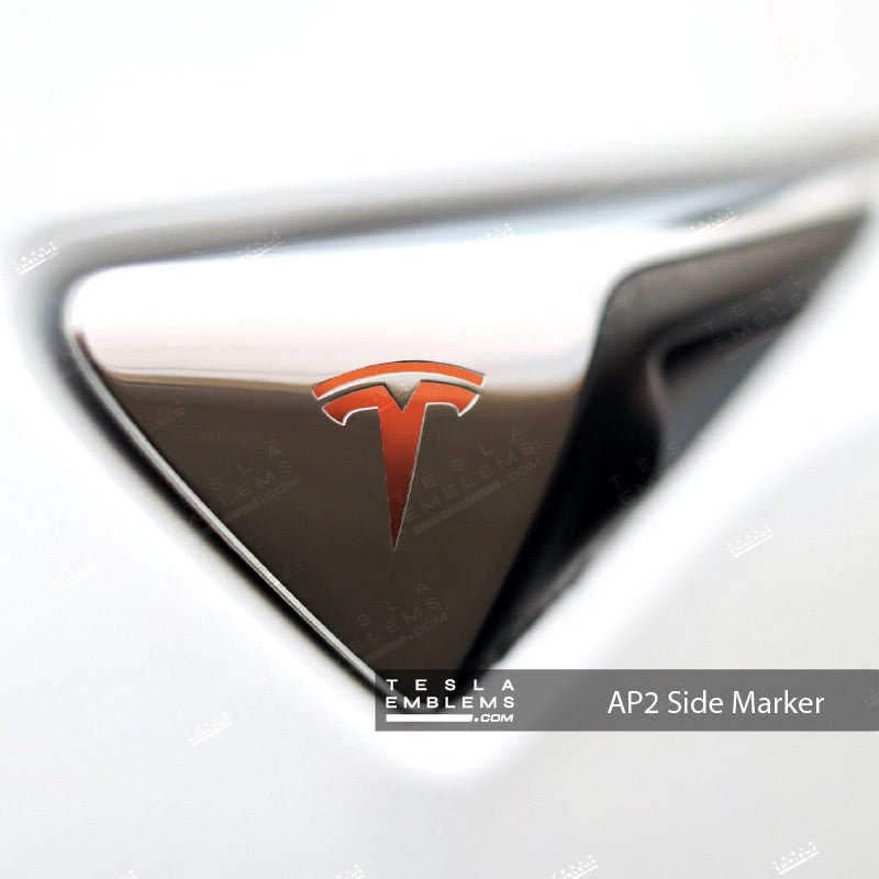 3M Matte Red Tesla Autopilot Camera Side Marker Decals (2pcs)