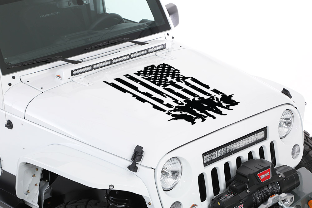 Defend the Flag Hood Graphic