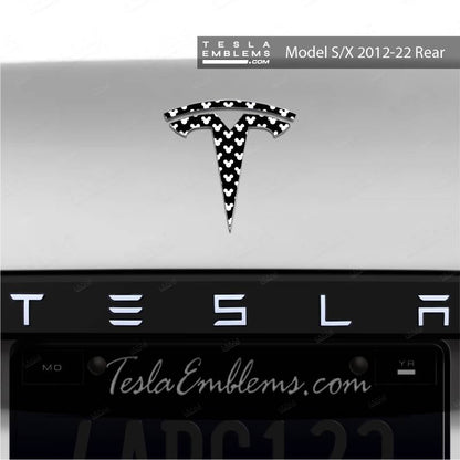 Mickey-Dots Tesla Emblem Decals (Front + Back) | Model S