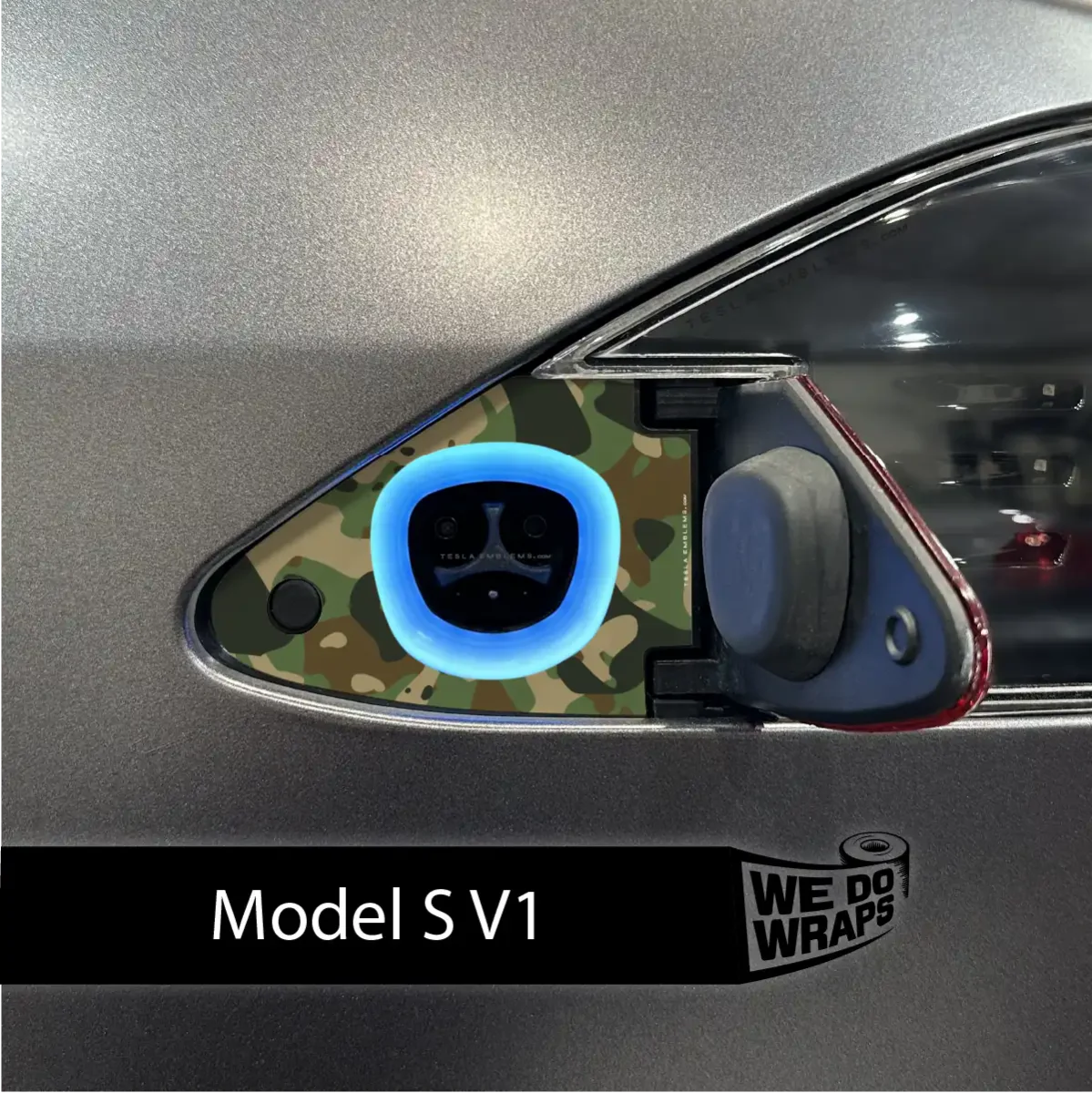 Camo Tesla Charge Port Wrap | Model S