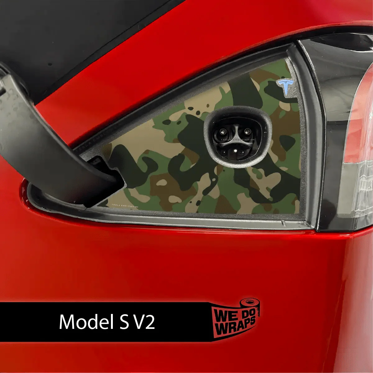 Camo Tesla Charge Port Wrap | Model S
