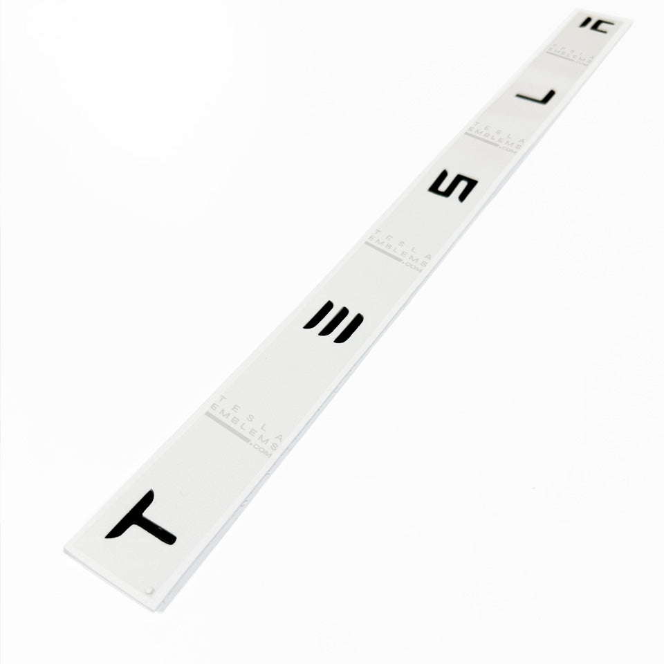 “TESLA” Letters Black ABS Tesla Emblem | Rear Trunk Badging