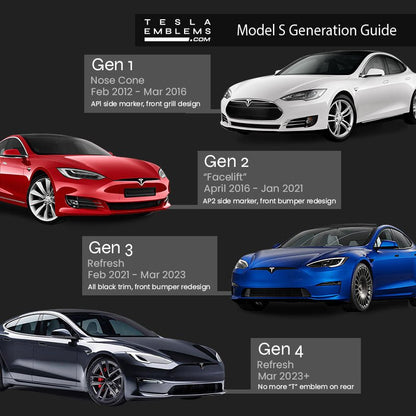 Sakura Hex Tesla Emblem Decals (Front + Back) | Model X