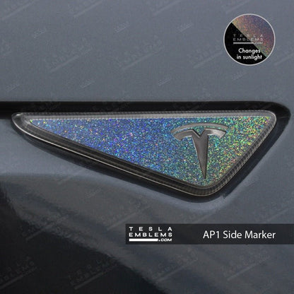 KPMF Morpheus Black Tesla AP1 Side Marker Wrap (2pcs)