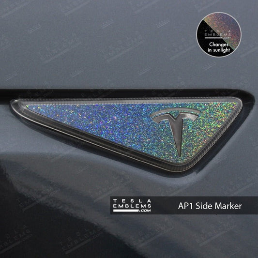 3M Satin Psychedelic Flip Tesla AP1 Side Marker Wrap (2pcs)