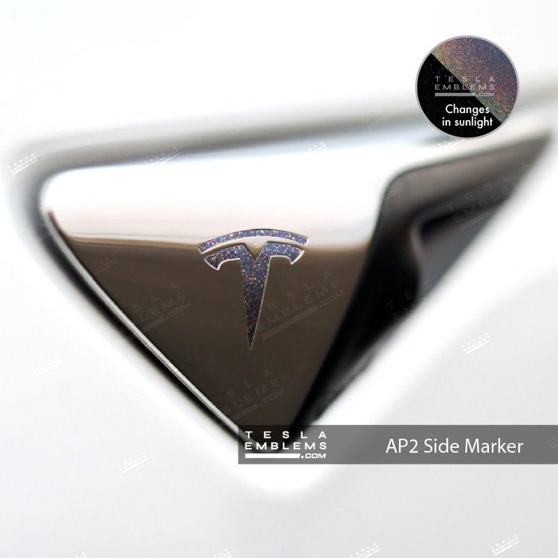 3M Satin Psychedelic Flip Tesla Autopilot Camera Side Marker Decals (2pcs)