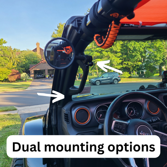A-PILLAR SIDE MIRRORS FOR 2018 - 2023 JEEP WRANGLER JL & GLADIATOR - CMM OFFROAD