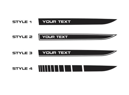 Ford Mustang 2010-2012 Hood Cowl Side Spear Stripes Pair