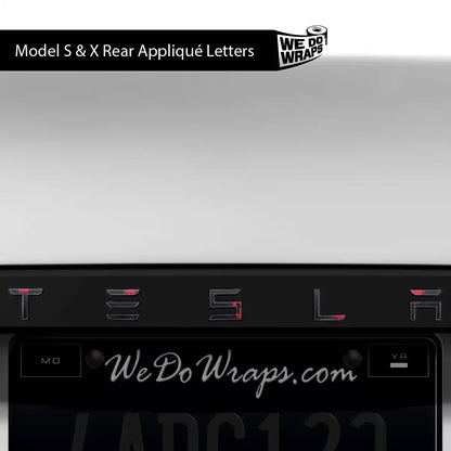 Mythosaur Tesla Emblem Decals (Front + Back) | Model S