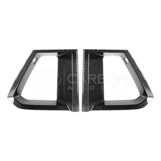 Real Carbon Fiber Upper Grille Trim Covers for 2024+ Ford Mustang Dark Horse