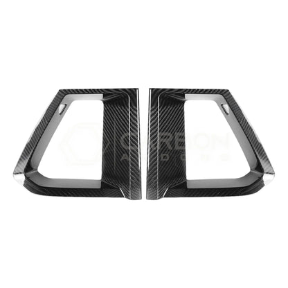 Real Carbon Fiber Upper Grille Trim Covers for 2024+ Ford Mustang Dark Horse