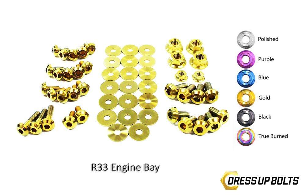 Nissan Skyline R33 (1993-1998) Titanium Dress Up Bolts Engine Bay Kit