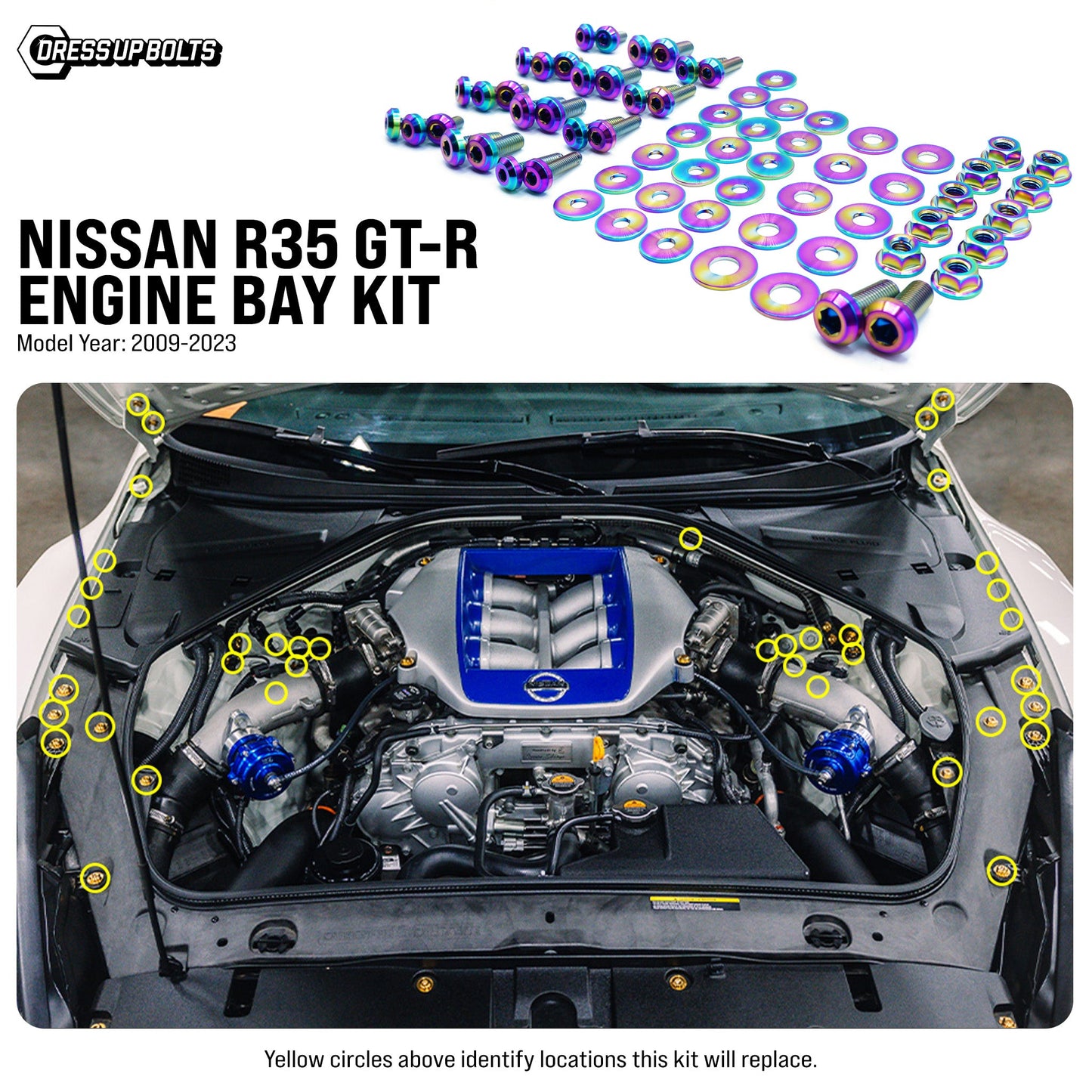 Titanium Hardware Engine Bay Kit - Nissan R35 GT-R (2009-2023)