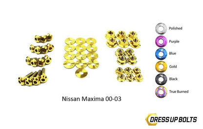 Nissan Maxima (2000-2003) Titanium Dress Up Bolts Engine Bay Kit - DressUpBolts.com