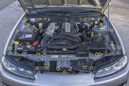 Stage 2 Titanium Hardware Engine Bay Kit - Nissan S15 (1999-2002)