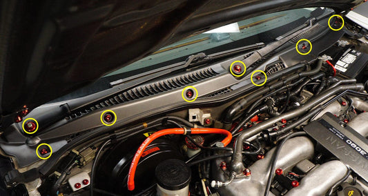 Titanium Hardware Window Cowl Kit - Nissan 300ZX (1990-1999)