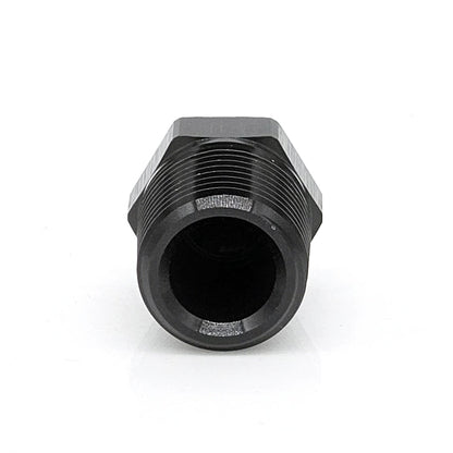 3/8" Male NPT Hex Plug, 6061 Aluminum, Black Hard Anodized
