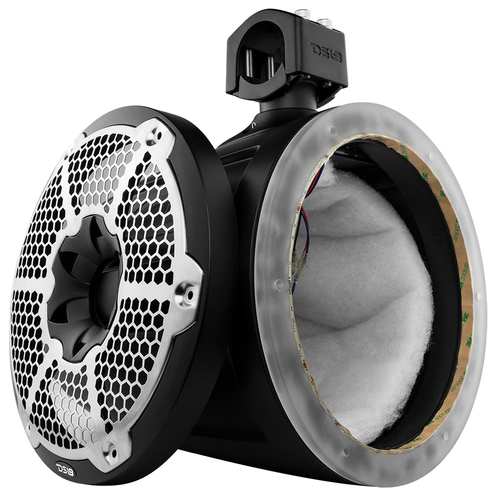 NXL 10" Marine and Powersports Empty Tower with Grill and RGB LED Lights - IP65