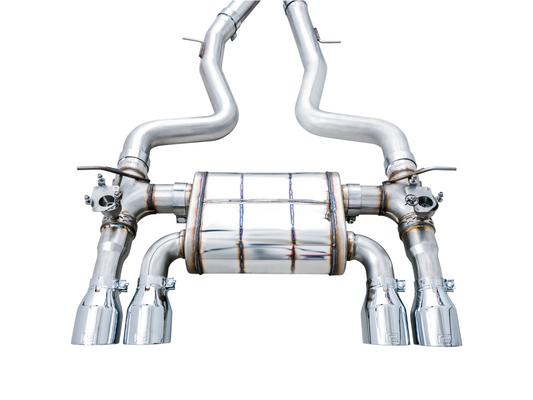 AWE Tuning SwitchPath Catback Exhaust for BMW F8X M3/M4 - Chrome Silver 3025-42070