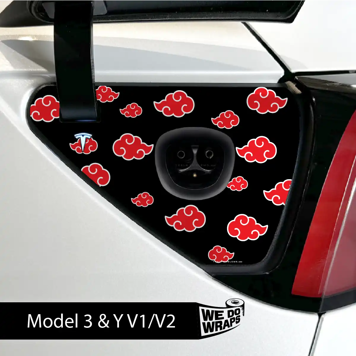 Kumo Clouds Tesla Charge Port Wrap | Model Y