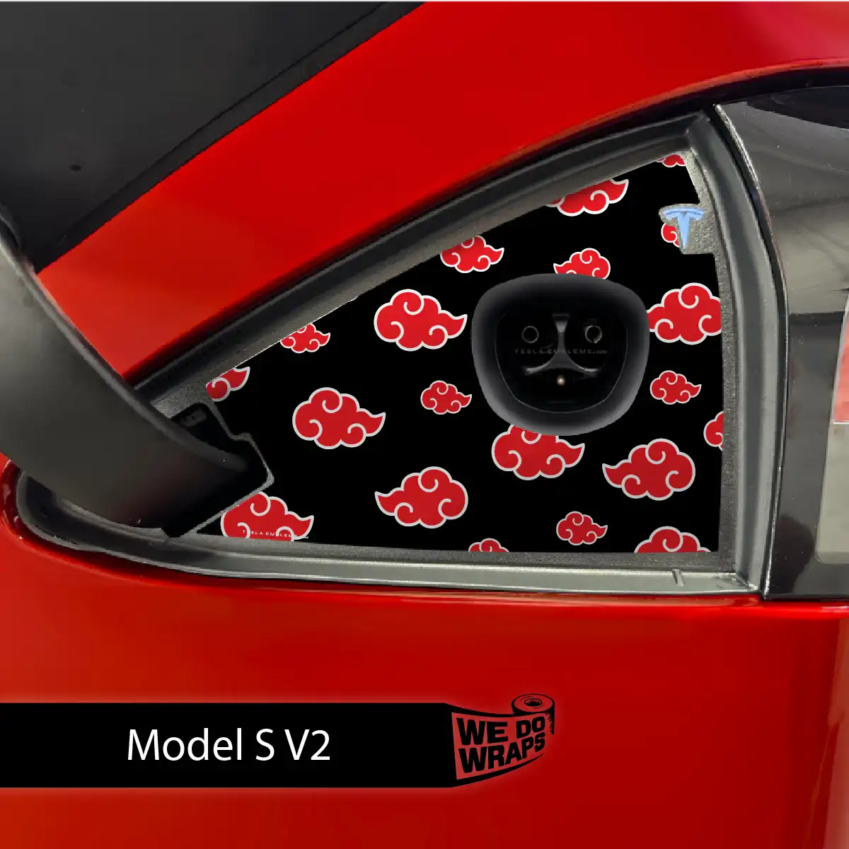 Kumo Clouds Tesla Charge Port Wrap | Model S