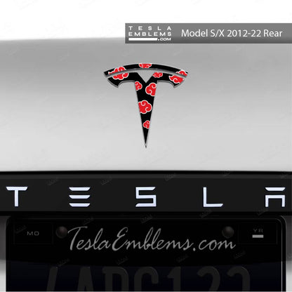 Naruto Akatsuki Tesla Emblem Decals (Front + Back) | Model X